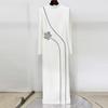 2025 Elegant Long Sleeve Beaded Rhinestone Gown