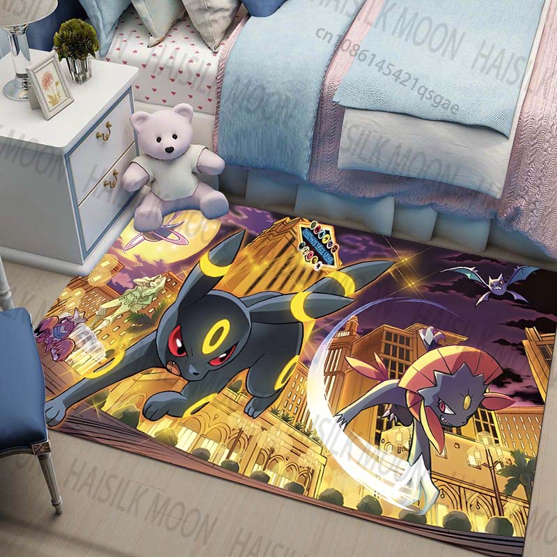 Multi-Sizes Pokemon All Eeveelutions Pattern Carpets for Living Rooms Play Mats Rugged Bedroom Decor Crawl Mats Luxury Gifts