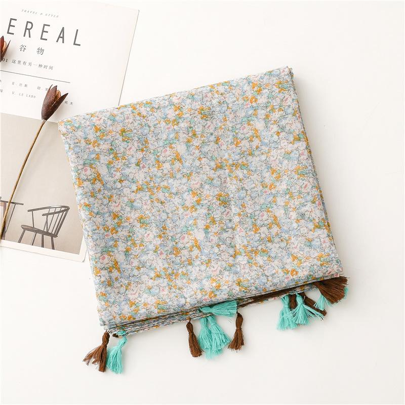 New Bohemian Styles Women Scarf Summer Beach Shawl Cotton Linen Assel Pashmina Muslim Hijab Wrap Lady Viscose Scarf