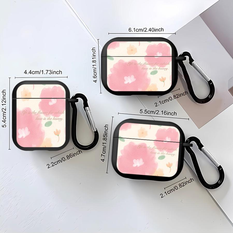 Case For Airpods 3 4 1 2 Pro Pro2 Pro3 Soft Earphone Cases Cover Flower Beautiful