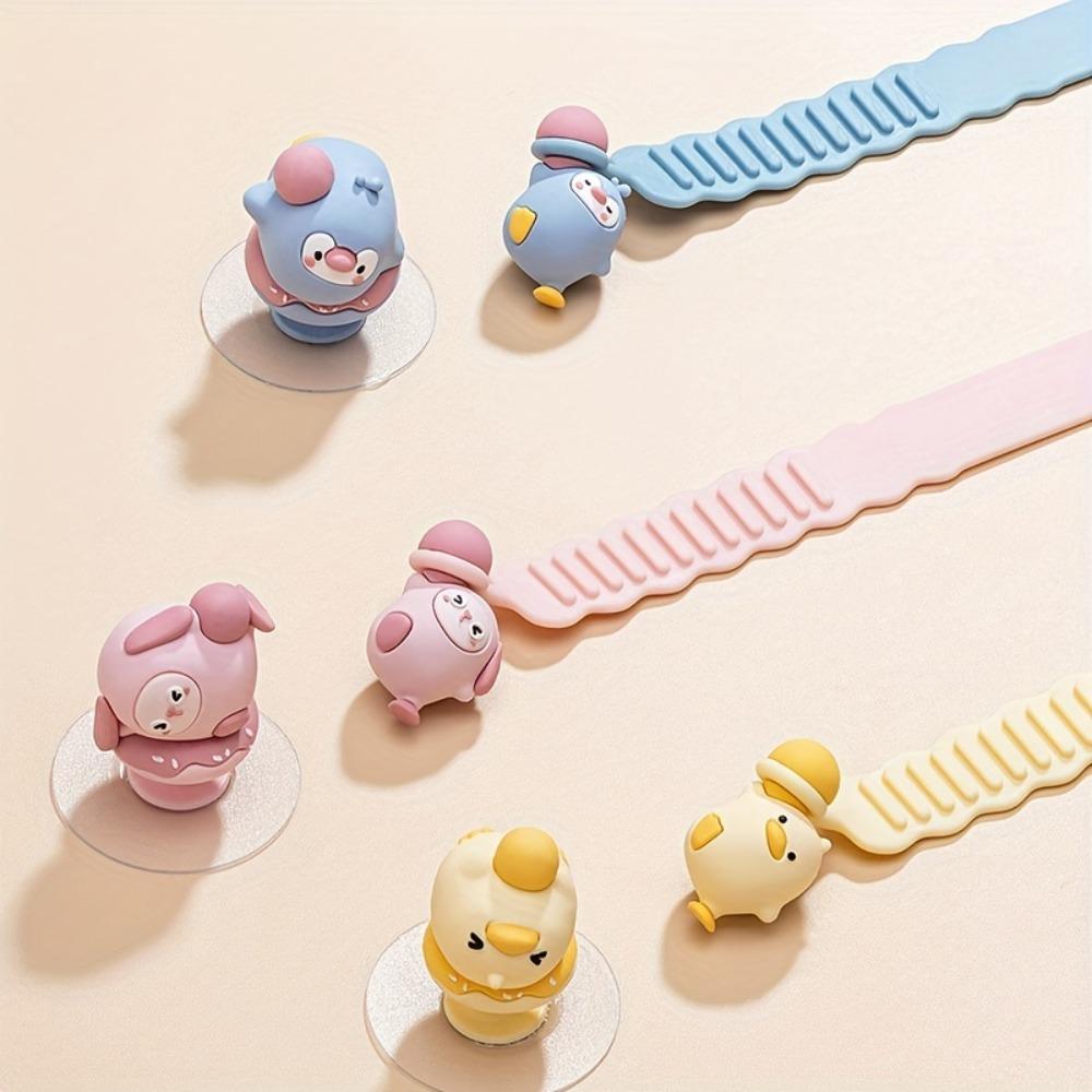 Cartoon Animal Toilet Seat Cover Handle Lifter Non Slip Water Tank Ring Multi Functional Handle Lifter Bathroom Accessories Sets