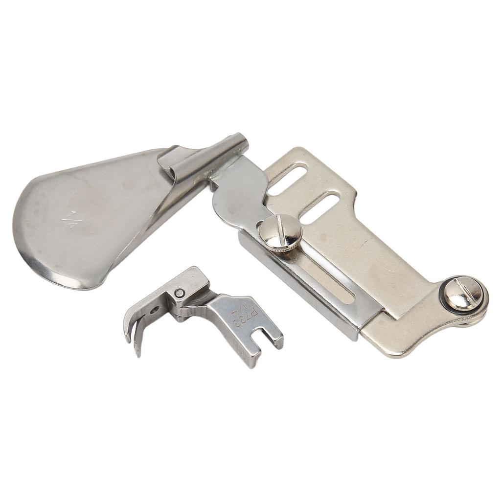 Sewing Machine Binder Stainless Steel Curved Edge Folder with Presser Foot for Bed Sheet Towel