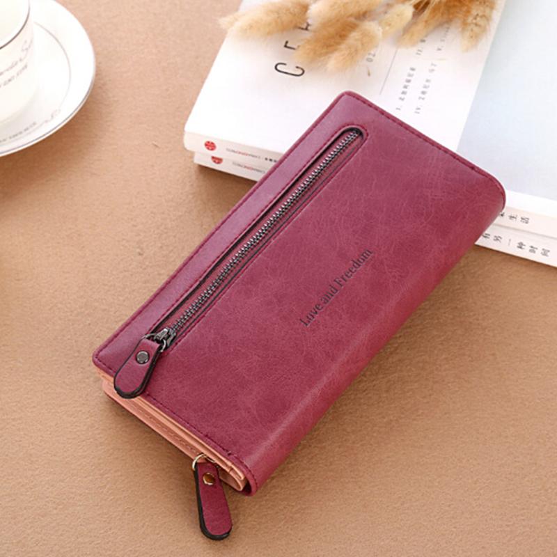 

Женский длинный толстый кошелек однотонный клатч большая вместимость карман для телефона прямоугольный сумка для денег женский кошелек для монет из ПУ кожи роскошный