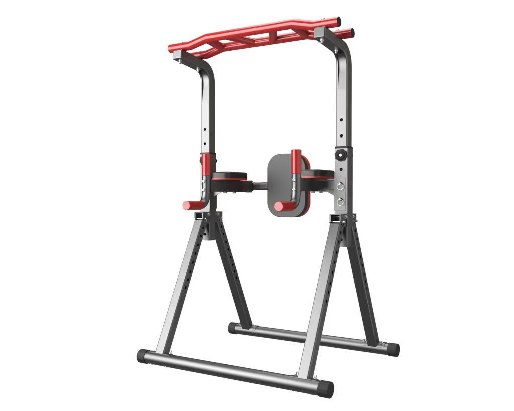 Indoor Folding Multi-Functional Pull-Up Bar Rack: Floor-Standing Single/Double Bar Fitness Equipment for Adults. чёрный