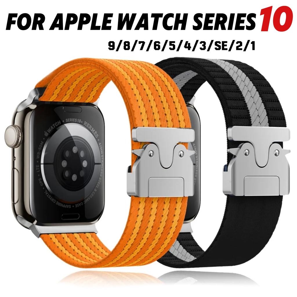 Nylon Braided Strap For Apple Watch 10 Strap 40mm 44mm 46mm 42mm 49mm IWatch Ultra2 SE 9 8 7 6 45mm 41mm 38mm Band Bracelet