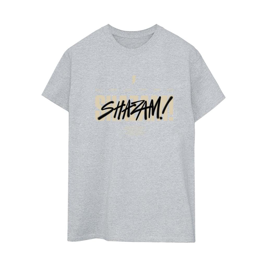 DC Comics Womens/Ladies Shazam Fury Of The Gods Vandalised Logo Cotton Boyfriend T-Shirt