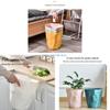 Y3NA Nordic Irregular Trash Can Modern Color Plastic Garbage Rubbish Bin Waste Basket Basin Bucket Flower Pot