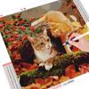 5D DIY Full Diamond Painting Cat Cross Stitch Kits Embroidery Needlework Sets Diamond Mosaic Animal Autumn Decorations