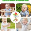Silicone Pull String Baby Toy - Montessori Sensory Toy for Babies 6+ Months, Fine Motor Skills Development, Travel Toy for Car & Airplane