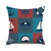 Watercolor Maritime-themed Logo Digital Printing Short Plush Pillow Covers for Car Sofa Office Cushion Cover Home Goods