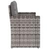 Vidaxl Ławka Ogrodowa Z Poduszkami, Szara, 105 Cm, Polirattan