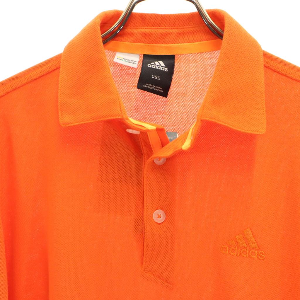 adidas unused Short sleeve Polo shirt 90 Orange Men's Used