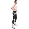 Dívčí Crop Top s U výstřihem, kříženými ramínky a klíčovou dírkou na zádech, bez rukávů, Color Block Legíny, Jógový Sportovní Set