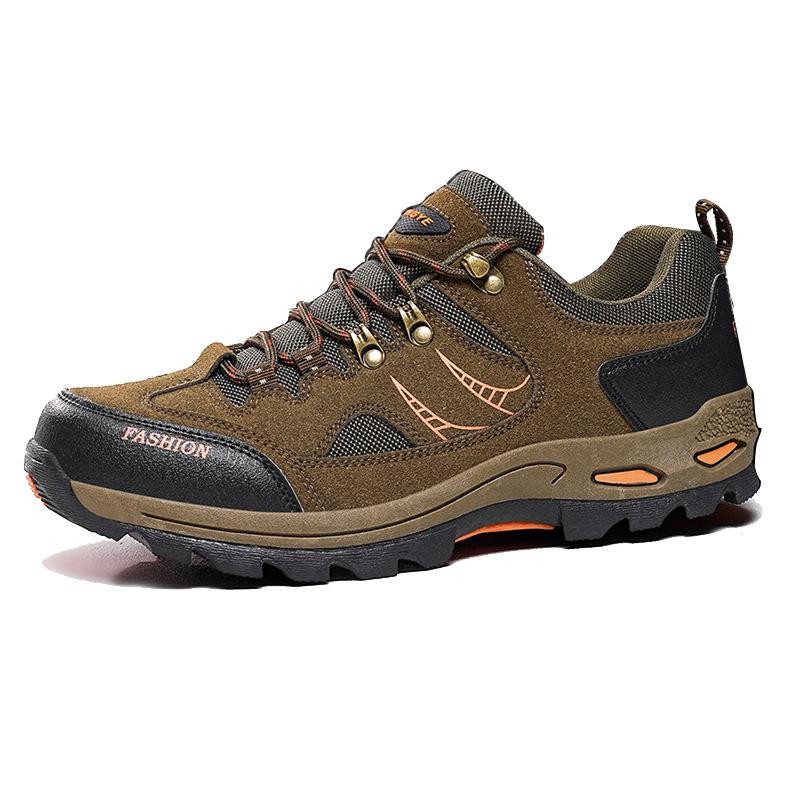 

24017 Men s Hiking Shoes Low Cut Outdoor Suede Leather Anti Slip Off-road Boots Sports Shoe Size 42 коричневий