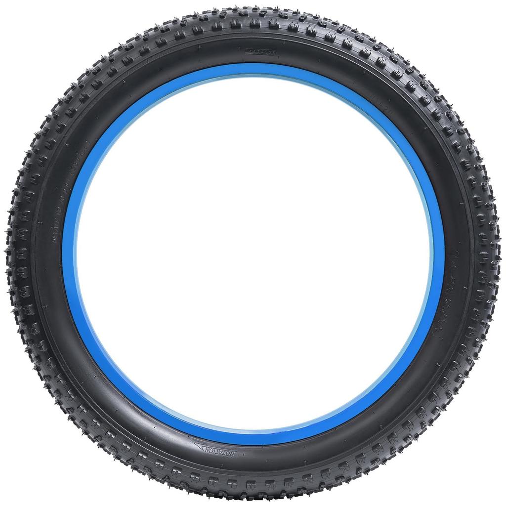 YunSCM Set of 2, 20x3.0 76-406 Bicycle Tires and 20x3.0/3.5 Tubes with 32mm Wall and 32mm American Valves, for 20-inch 3.0 Fat Bikes, Y-064