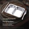 Deep 316 Stainless Steel 2-Compartment Meal Tray, 10-Pack
