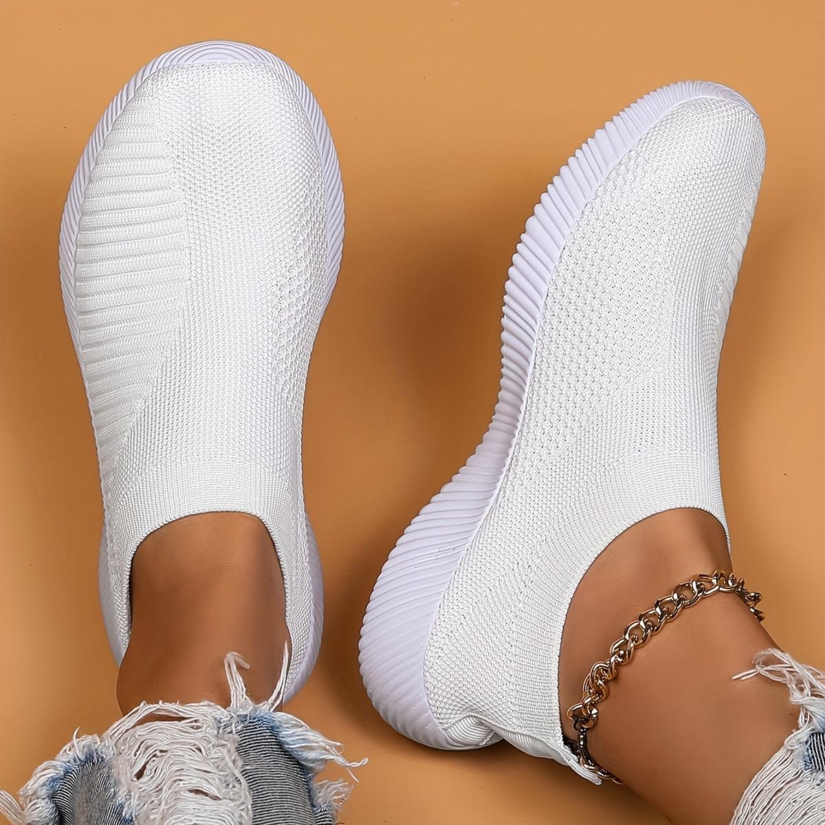 

Spring Plus Size Independent Station Sneakers Single Shipped Women S Western Round Toe Knit Mesh Flats, Women Shoes 42 білий