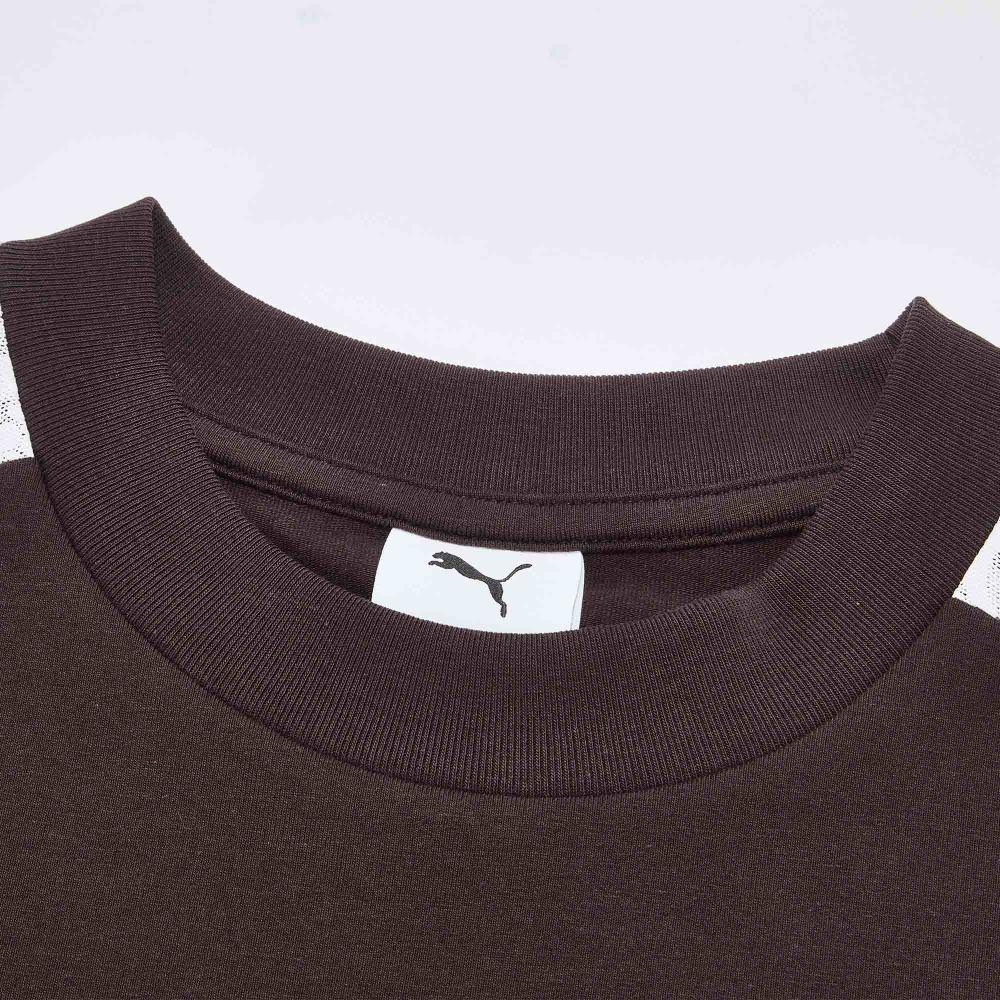 Puma Lace Panel Short Sleeve T7 Sports T-Shirt Women tops 638462-13