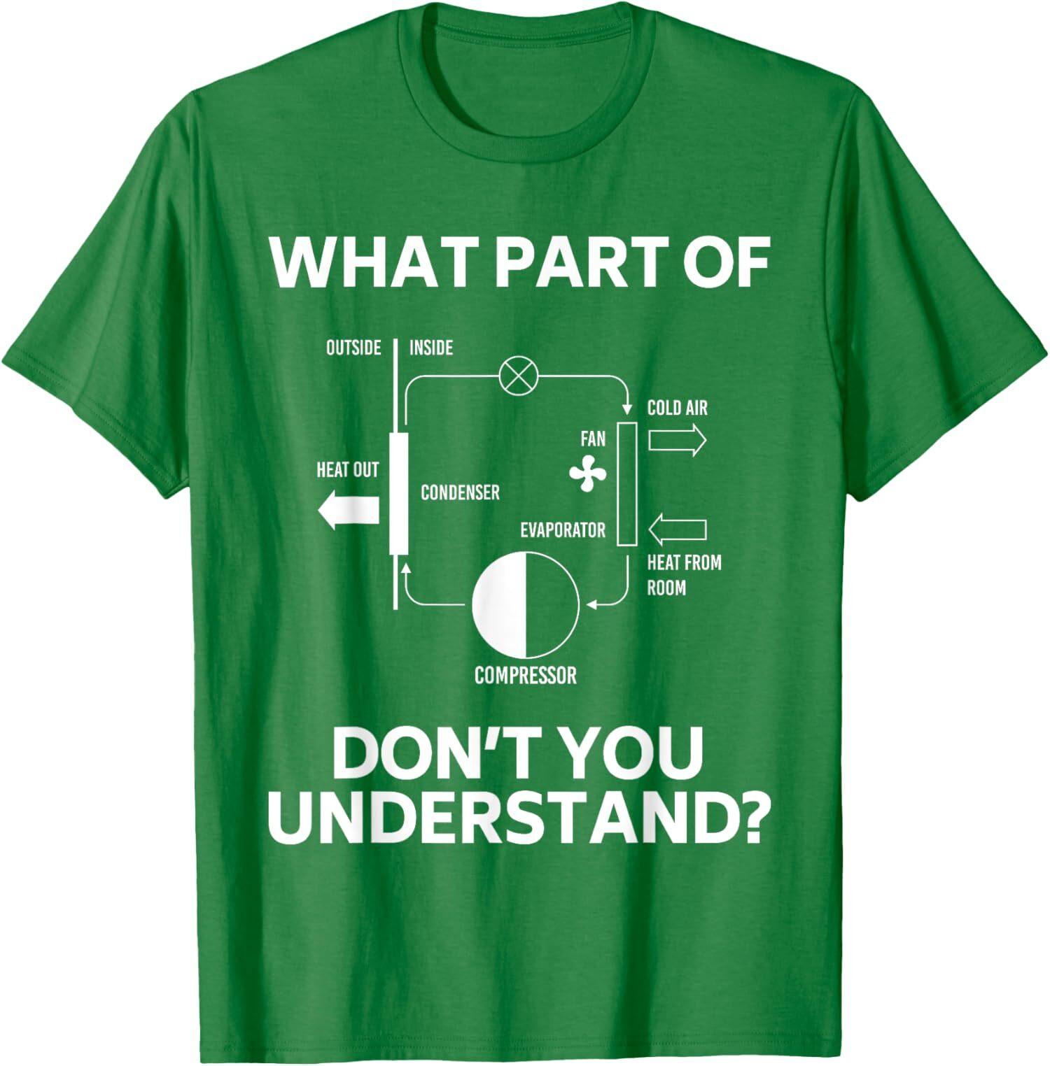 What Part Don t You Understand Funny HVAC Tech Unisex T-Shirt S разноцветный