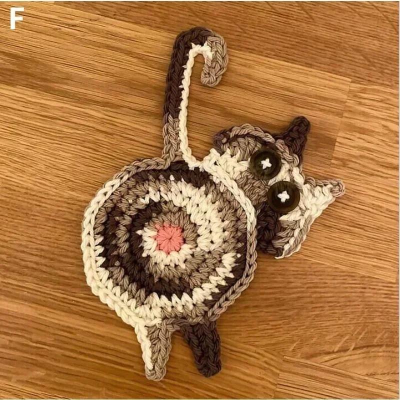 Liebevolle Katze Isoliermatte Interessantes Kleintier Leicht zu reinigen Wiederverwendet Verschleißfest Hitzebeständiges Tuch Platzset Heimküchenbedarf