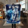1PC CR7 Print Flannel Blanket, High Quality All Seasons, Home Decor, Warmth and Comfort, Perfect for Christmas Gifts