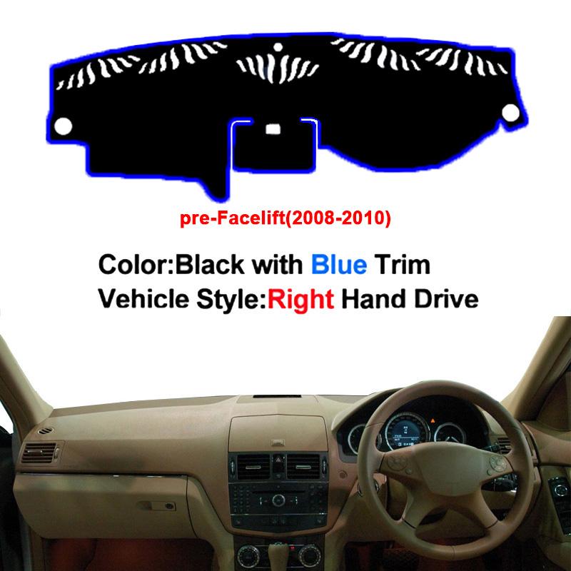 Car Dashboard Cover DashMat Carpet Cape For Mercedes-Benz C-Class W204 2008 - 2014 LHD RHD C-Klasse C180 C200 C220 C250 C300
