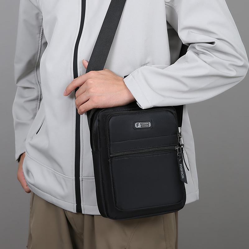 Men's Shoulder Bag Business Leisure Large Capacity Portable Handbag Multi Layer Waterproof Male's Crossbody Bags