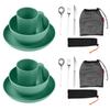 Camping Utensils Set for 1 Portable Wheat Straw Mess Kit with Bowl Plate Cup Fork Knife Spoon Outdoor Tableware & Picnicware