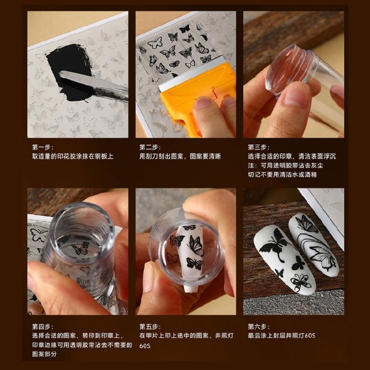 Roestvrij Stalen Nail Art Stempelplaten Professionele Templates Voor Gel Polish Applicatie