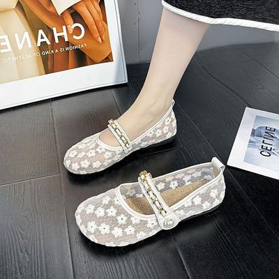 Chaussures simples respirantes en maille vent doux chaussures pour femmes 2025 nouvel été fines plates à enfiler chaussures de maternité paresseuses
