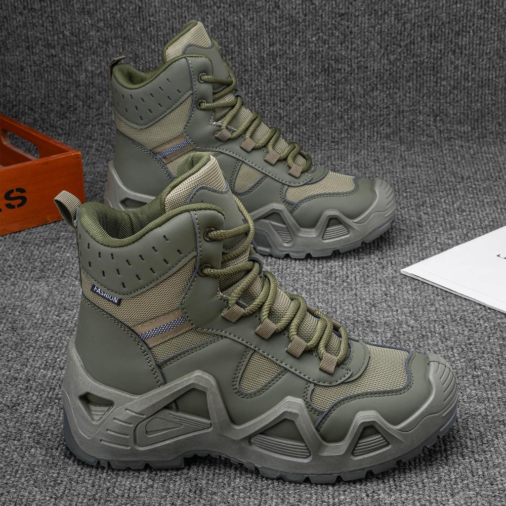 Men'S High Top Boots, Hiking Boots, Anti Slip And Wear-Resistant Retro Casual Fashion Men'S Shoes, Outdoor Sports Shoes