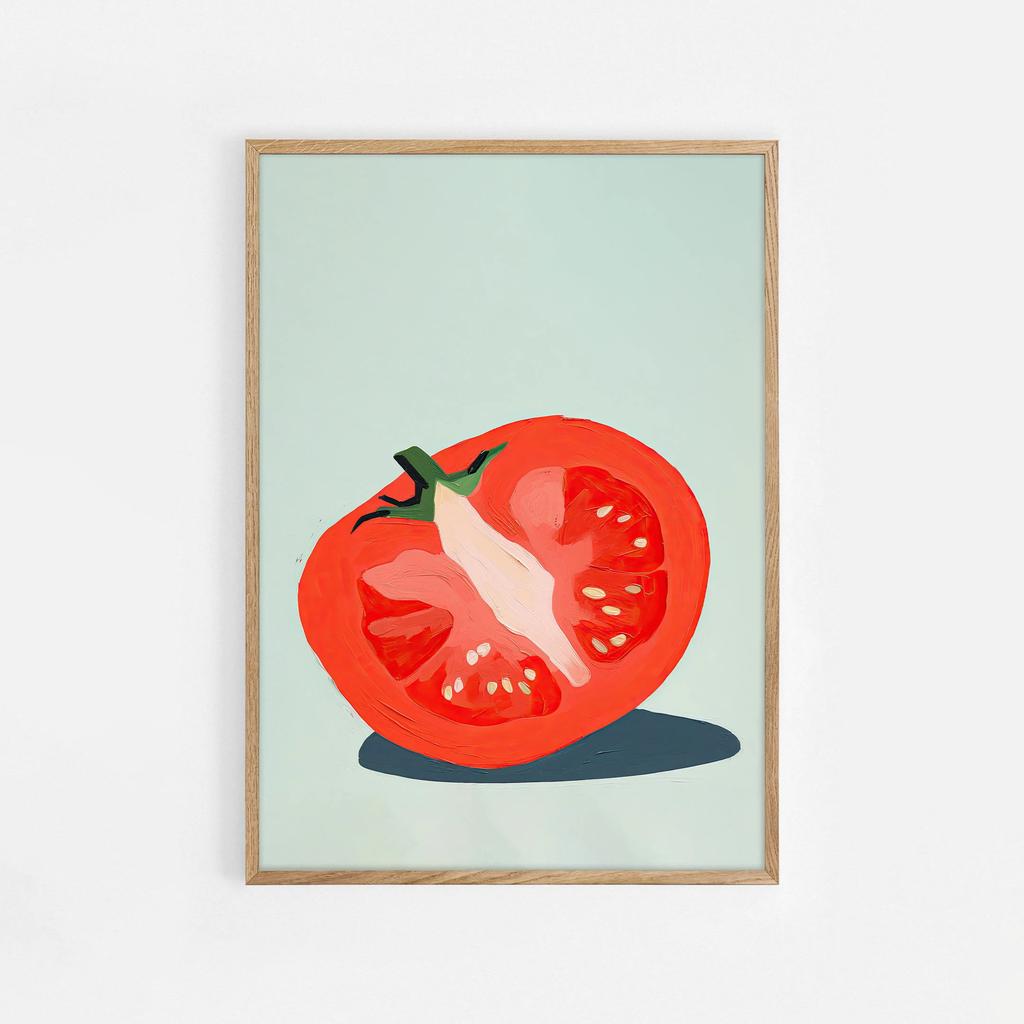 Minimalist Modern Abstract Fruit Wall Art Print Orange Peaches Strawberry Watermelon Tomato Lemon Fig Canvas Poster Home Decor