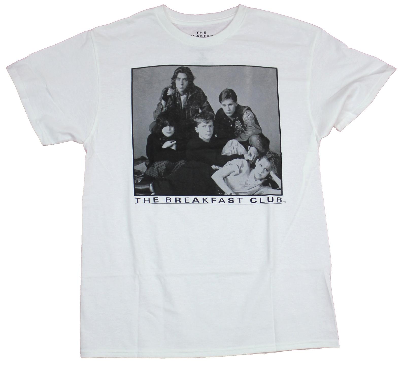 The Breakfast Club Mens T-Shirt - B & W Group Photo Image S