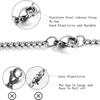 2,4 mm 23,6 Zoll Edelstahl Rolo Kette Halskette Rohkette Halskette für Männer Frauen Schmuck