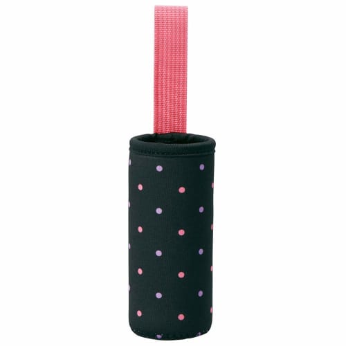 Skater Mini Bottle Cover, Water Bottle Case, Dot Pattern, Black and Pink, 120ml, WSSC1