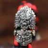 Chief Skull Head Brass Buckle EDC Outdoor DIY Woven Paracord Survival Bracelets Accessories Vintage Umbrella Rope Lanyard Beads