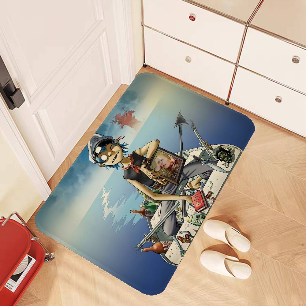 Gorillaz Band Bathroom Mat INS Style Soft Bedroom Floor House Laundry Room Mat Anti-skid Welcome Doormat