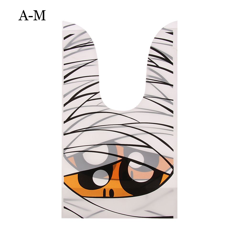 50Pcs Bat Pumpkin Rabbit Ear Halloween Decoration Cookie Bag Baking Packaging Halloween Candy Bags