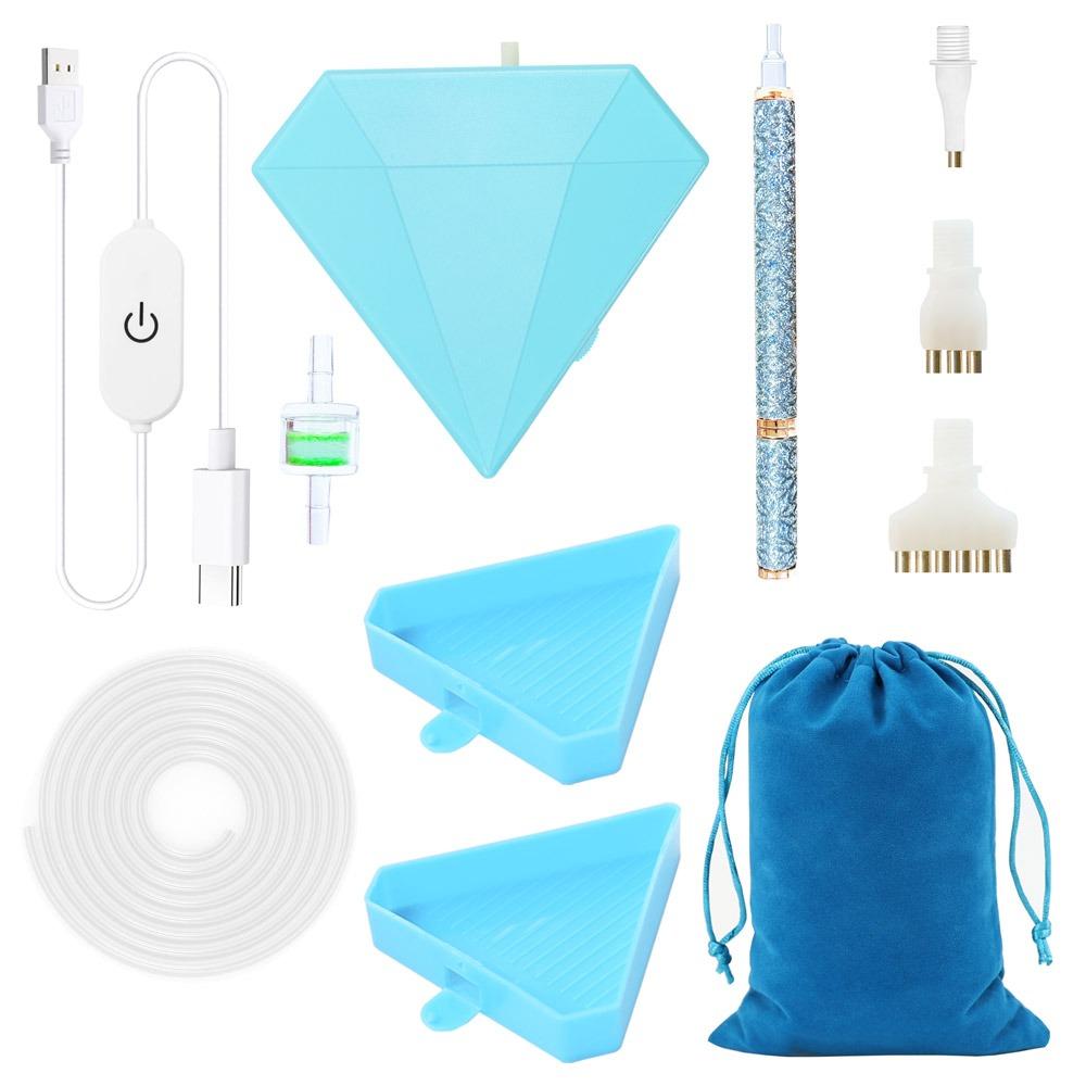 DIY Craft Vacuum Diamond Painting Pen Kits USB Powered with Storage Bag Suction Device Point Drill Tool Beading Plates