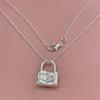 Korean fashion 925 Sterling Silver stunning Lock lovely necklace for women wedding party Anniversary gift streetwear jewelry