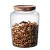 UOSU Glass Storage Jar with Acacia Wood Lid