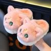 Children's Winter Cotton Slippers - Non-slip, Thickened Warm Soft Sole, Cute Cartoon Cat Design for Boys and Girls