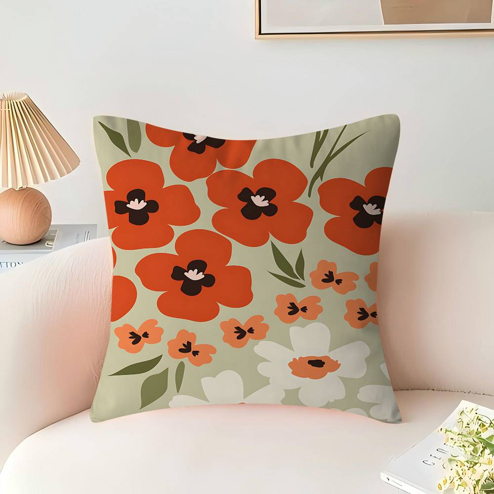 FLOWER MARKET Flower Art Maple Design Cushion Cover Happy Autumn Harvest Decor Holiday Decorati Pillow Cover