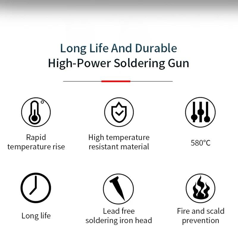 60W/80W Electronic Welding Torch Kit Internal Heat Helping Hand Soldering Iron Set Automatic Tin Feeding Machine Repair Tools