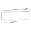 VidaXL Meubles TV muraux 4 pcs Blanc 100x30x30 cm 3114190
