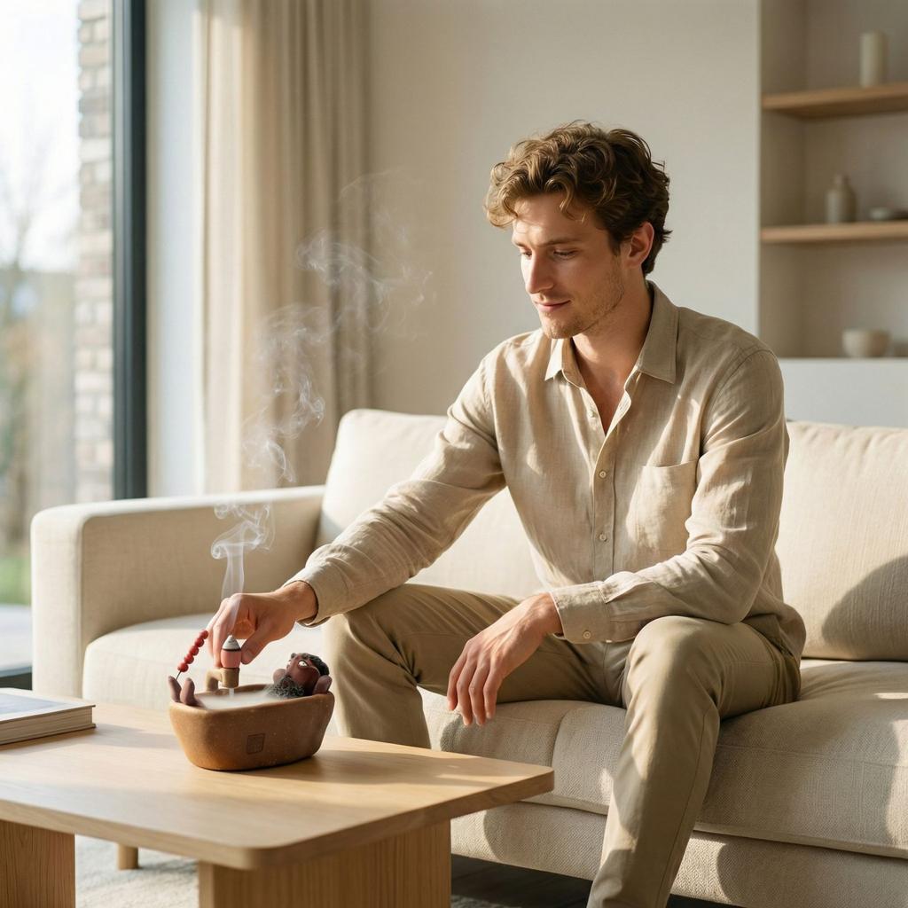 Handmade Bath Guy Ceramic Incense Holder, Hand-Pinched Ceramic Bath Guy Incense Holder, Hand-Pinched Funny Bathtub Figurine, Weird Art Aroma Burner