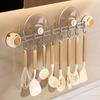 Sliding Suction Cup Kitchen Hook Adjustable Flatware Storage Rack Hanging Flatware Organizer  Coat