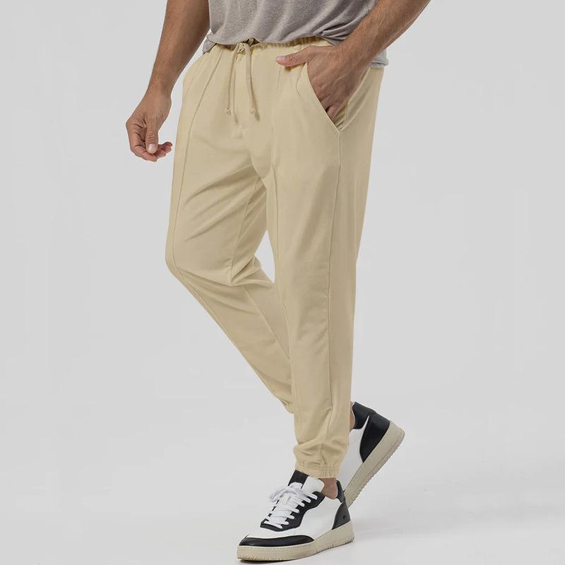 New Sports Trousers Men's Autumn and Winter Solid Colour Casual Trousers Guard Trousers Loose Drawstring Trousers Trend