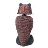 Fake Owl Decoys for Outdoor, Realistic Design Pest Repellent, Hand Painted Non Fading Color Bird Deterrents, Shake Head Design for Garden Protection,
