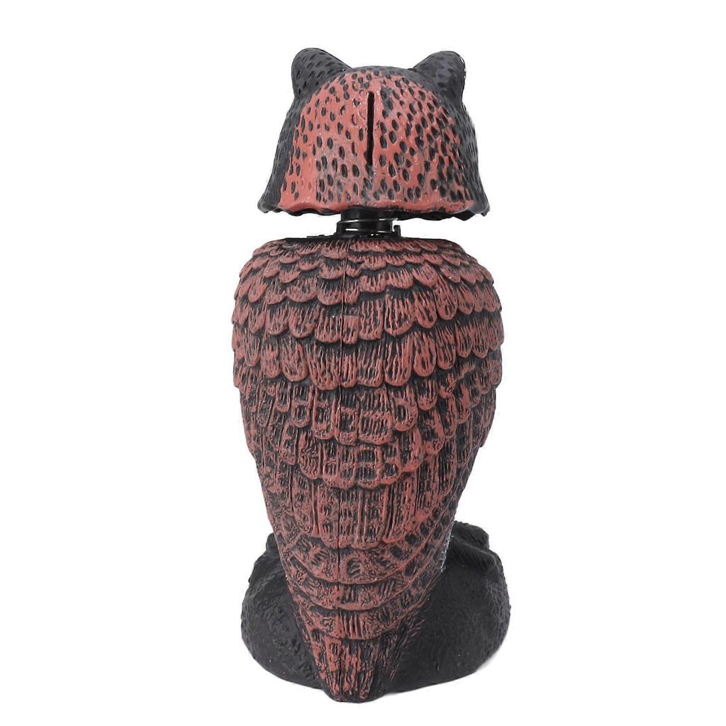 Fake Owl Decoys for Outdoor, Realistic Design Pest Repellent, Hand Painted Non Fading Color Bird Deterrents, Shake Head Design for Garden Protection,